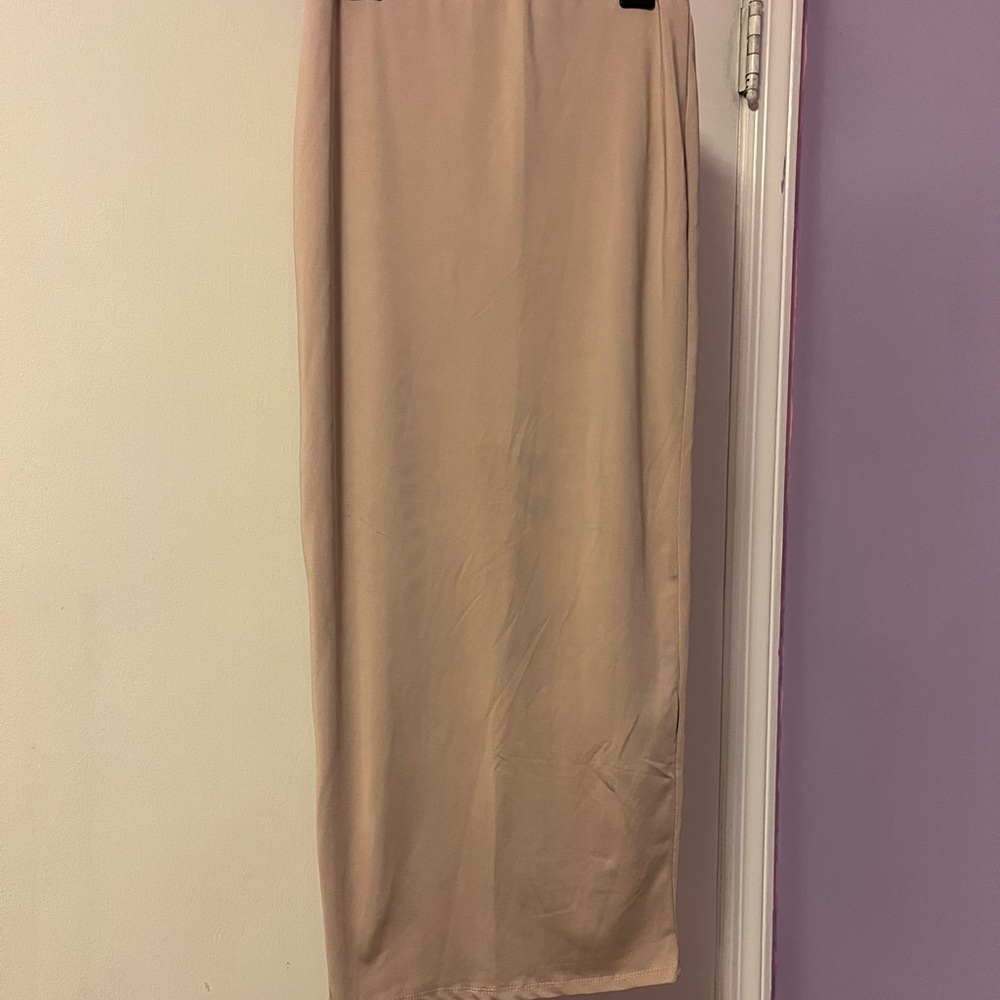 Fashion Nova Cream Pencil Skirt